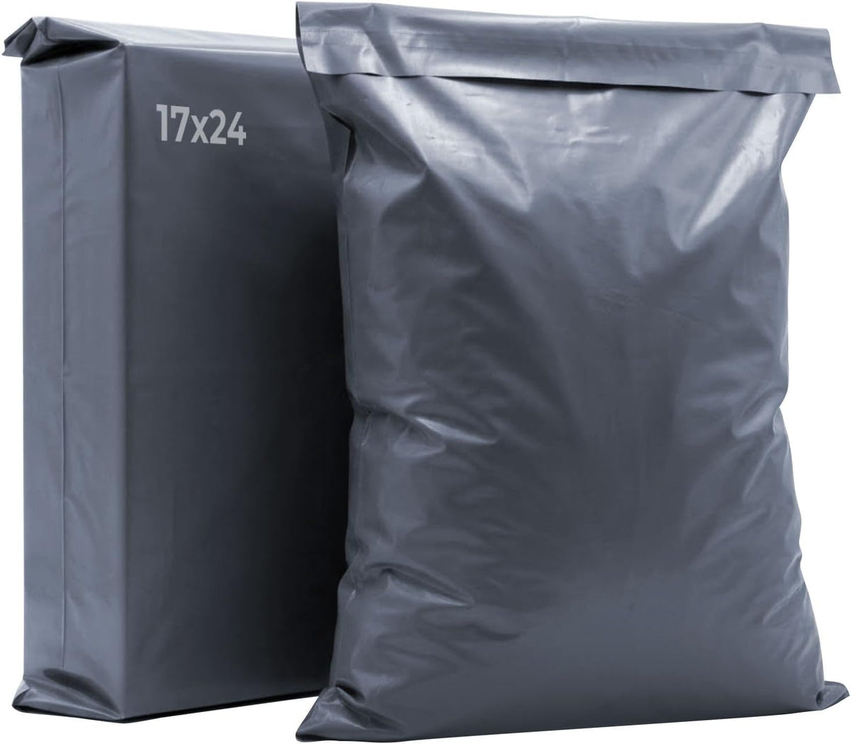 iSOUL 10x Large Mailing Bags, 17x24 Strong Large Vinted Mailing Postal Postage Bags [Use in Parcel, Delivery, Shipping, Mail, Package] [43.2cmx61cm] Grey Bag