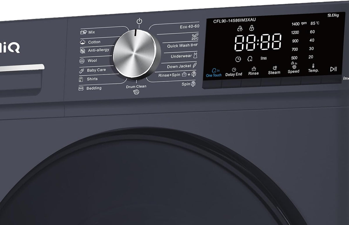 CHiQ 9kg Washing Machine with Class A for Large Families Grey