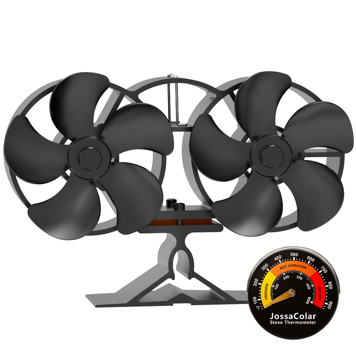 JossaColar Log Burner Fan Silent Operation | 6-Blade Stove Fans Log Burners | Wood Burner Fans Heat Powered | Fan for Wood Burning Stove | Fireplace Accessories Tools