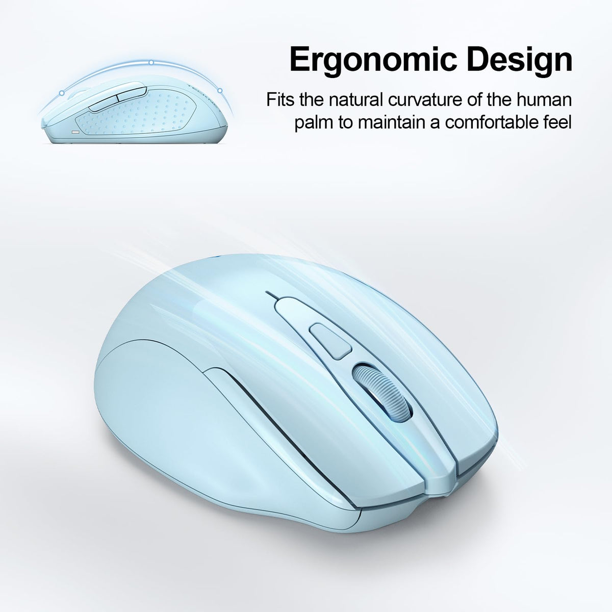 TECKNET Bluetooth Mouse, Rechargeable Bluetooth Wireless Mouse