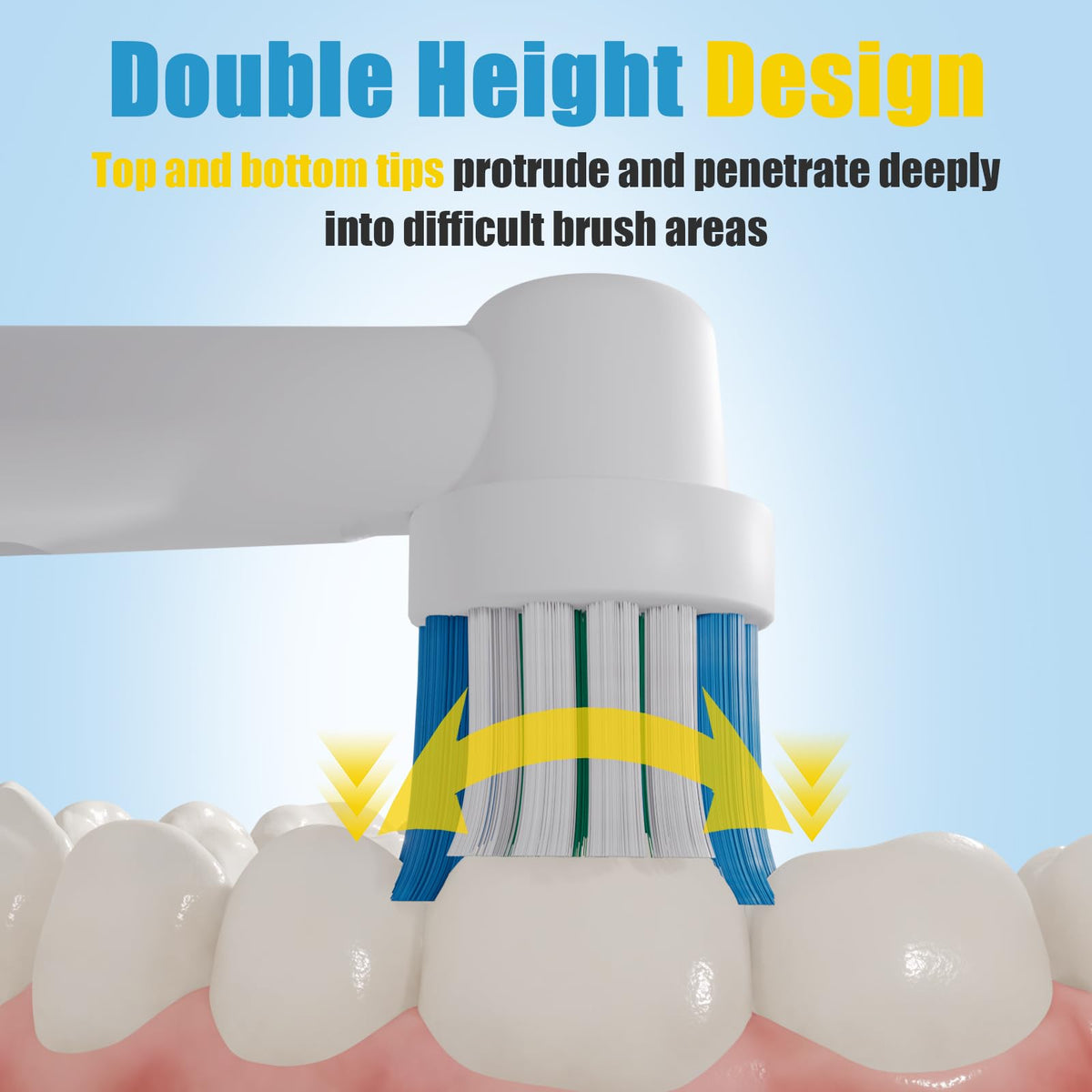 20 Pack Toothbrush Replacement Heads Black Compatible with Oral B Professional Soft Clean Electric Toothbrush Head Heads Refill Pro 500/1000/1500/3000/3757/5000/7000/7500/8000