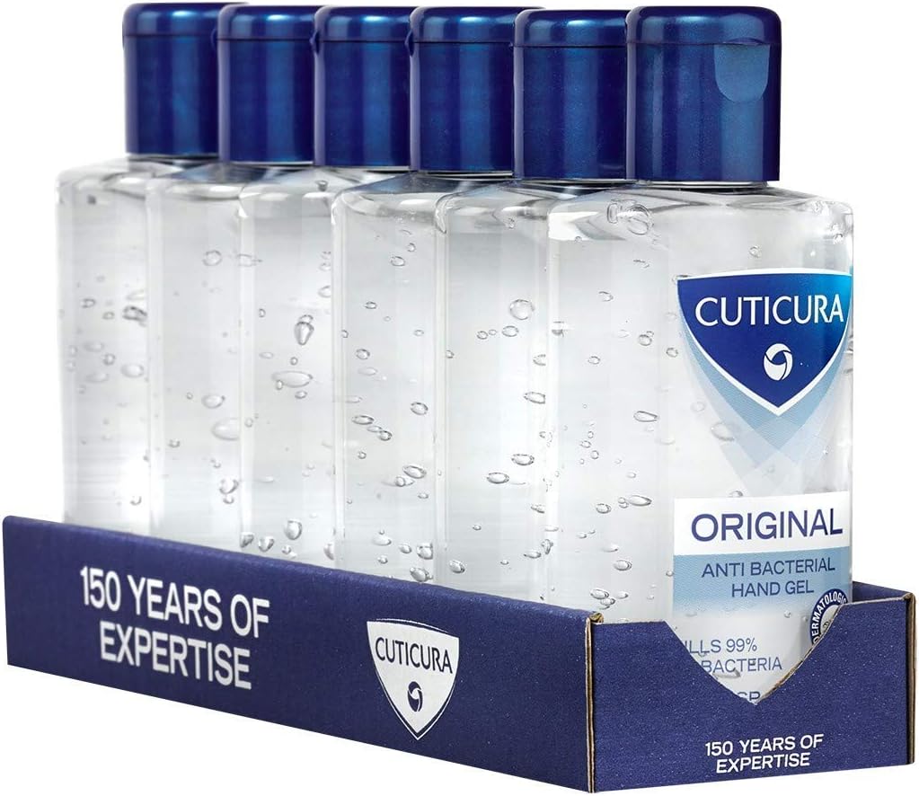 Cuticura Original Anti Bacterial Hand Gel 100ml Pack , Clear, 600 millilitre, (Pack of 6)
