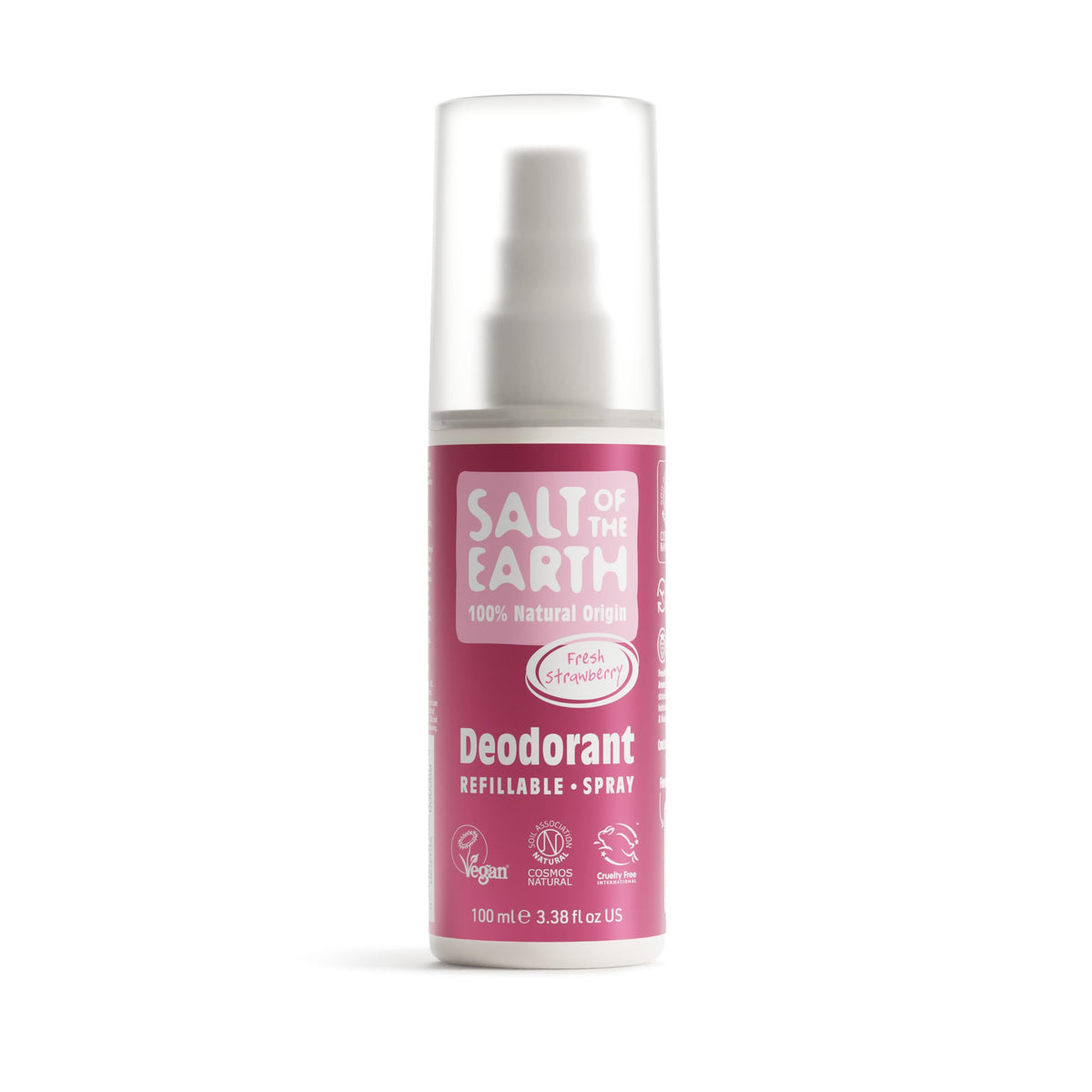 Salt of the Earth – Refillable Natural Deodorant Spray (3 Pack) – 100% Natural Origin Ingredients - Vegan, Long Lasting Protection – Suitable For Women, Men & Kids - 300ml (Unscented)