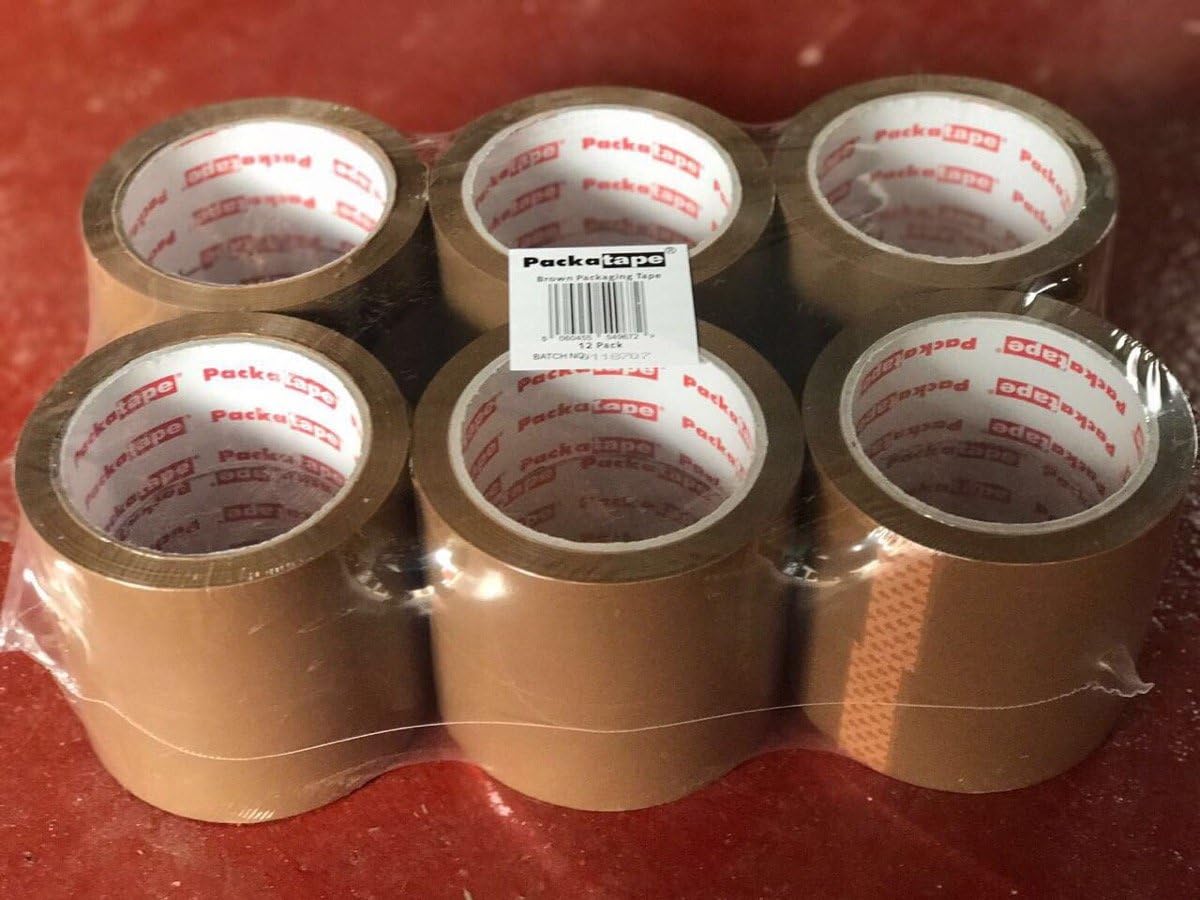 Packatape - 6 Rolls Per Pack 48MM x 66M Brown Packaging Tape for Parcels and Boxes. This 6 rolls pack of Heavy Duty Brown Packing Tape Provides a Strong, Secure and Sticky Seal for your Boxes