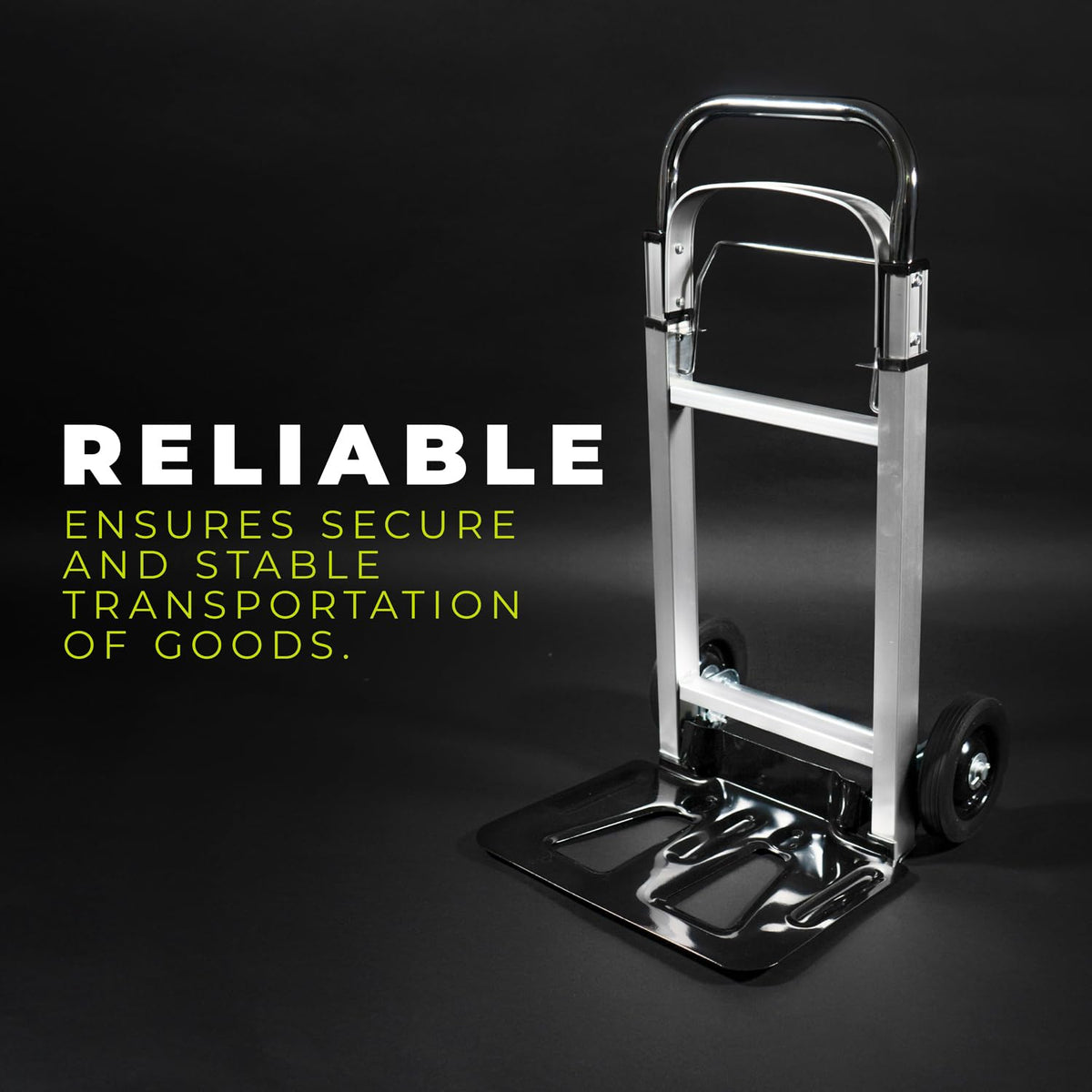 WMR Heavy Duty Folding Aluminium Hand Truck Trolley | Multi-Purpose Sack Barrow Cart | Lightweight & Durable Aluminium Trolley for Luggage, Groceries, Office, Warehouse | 80KG Load Capacity