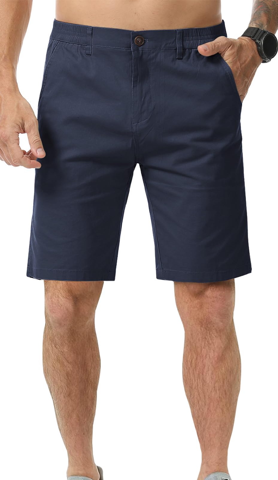 Men’s 7”/ 9” Chino Shorts Casual Elasticated Waist with 4 Pockets