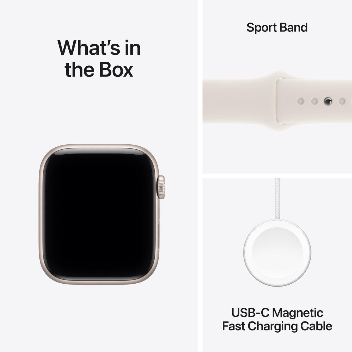 Apple Watch SE 3 GPS 40mm Smartwatch with Starlight Aluminium Case with Starlight Sport Band M/L. Fitness and Sleep Trackers, Heart Rate Monitor, Always-On Display, Water Resistant