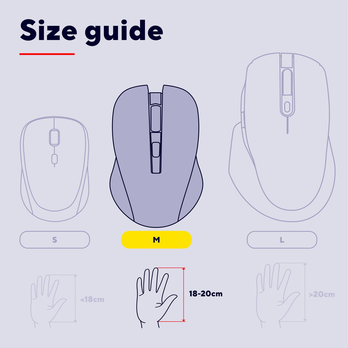 Trust Yvi FX Wireless Mouse with LED Illumination, USB Micro Receiver, RF 2.4 GHz, 800/1600 DPI, Ambidextrous, 8 m Range, Computer Mouse for Laptop, PC and Mac - Pink