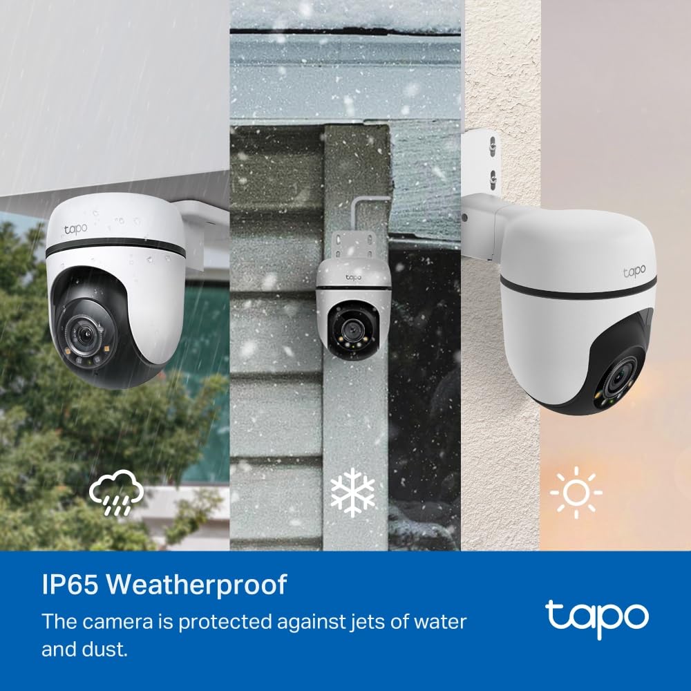 Tapo TP-Link C500 Outdoor Wi-Fi Security Camera, 360° FHD 1080P with Night Vision, Two-Way Audio, Cloud Video Recording, Works with Alexa