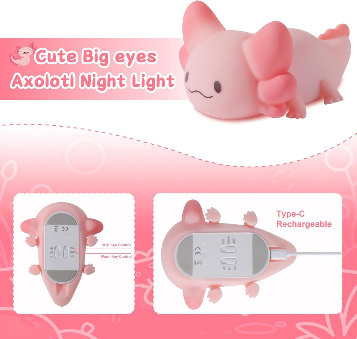 ZKLiLi Cat Night Light for Kids,Cute Night Lamp for Nursery,Squishy Silicone Touch Lights Portable, Gift for Birthday and Christmas for Kids Baby Children (Battery Cat)