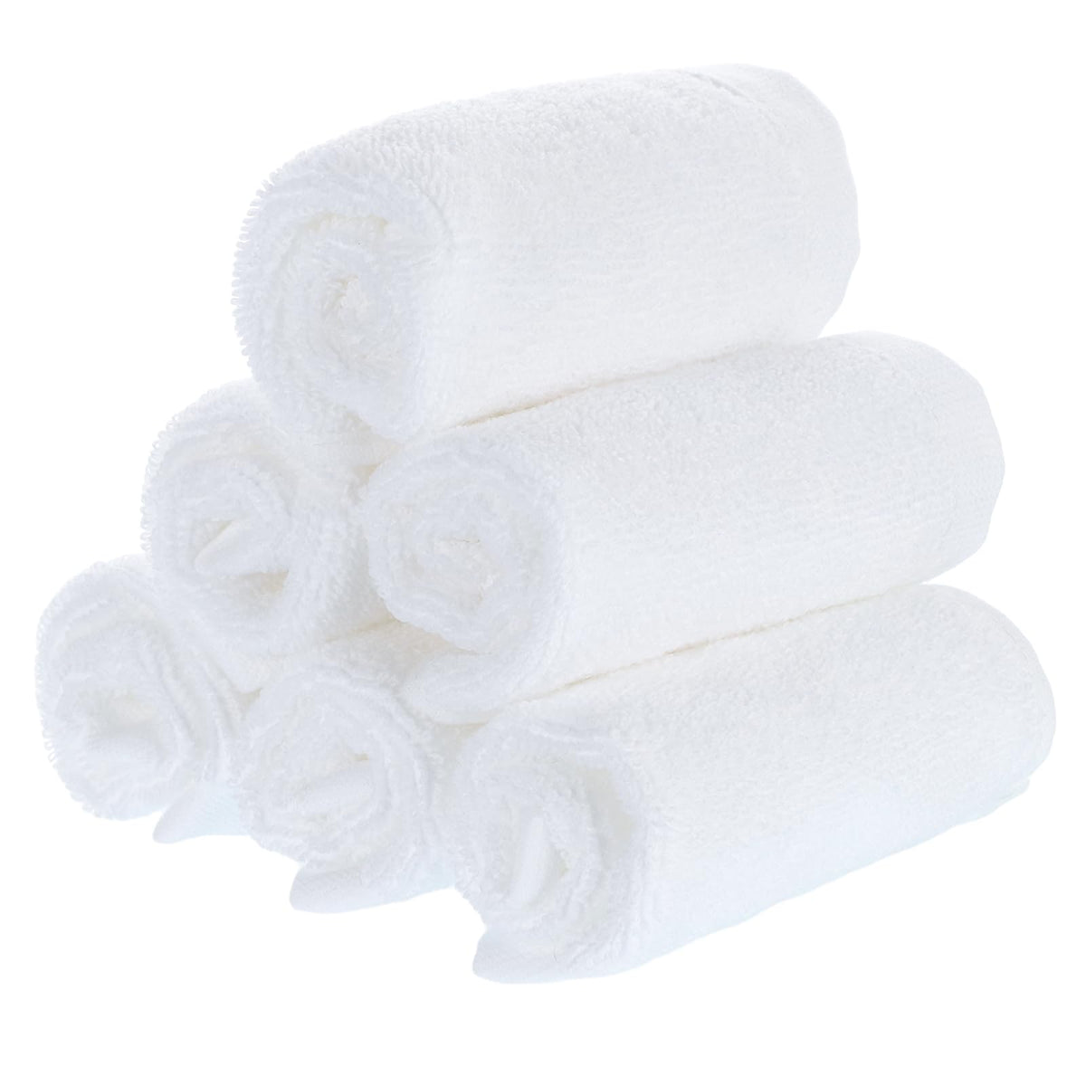 Lanjue 6 Pack Cotton Face Cloths, Flannel Washcloths, 20x20CM, Multicolored