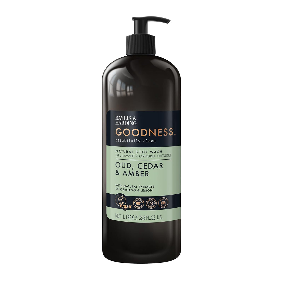 Baylis & Harding Goodness Natural Body Wash 500ml 3 pack