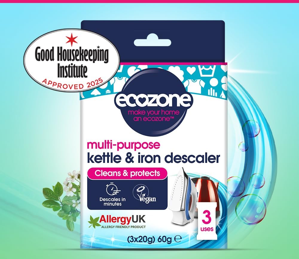 Ecozone Kettle & Iron Descaler | Easy Use Sachets | Powerful Limescale Removal