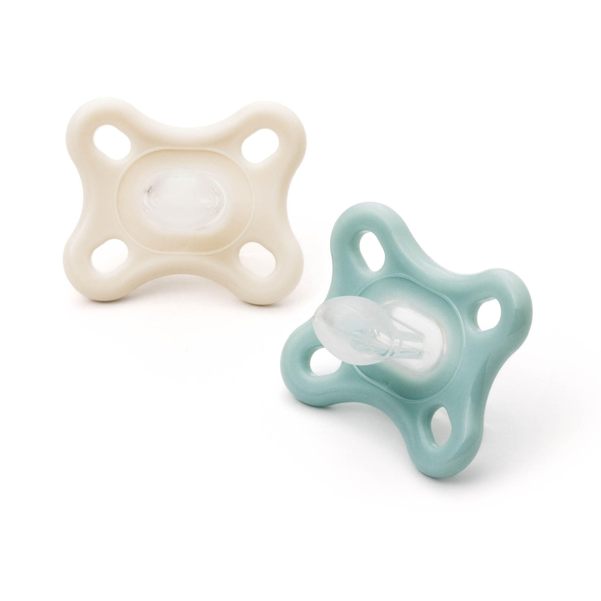 MAM Comfort Dummies, 0-3M, 2 Pack, Orthodontic Design, Pink/Cream