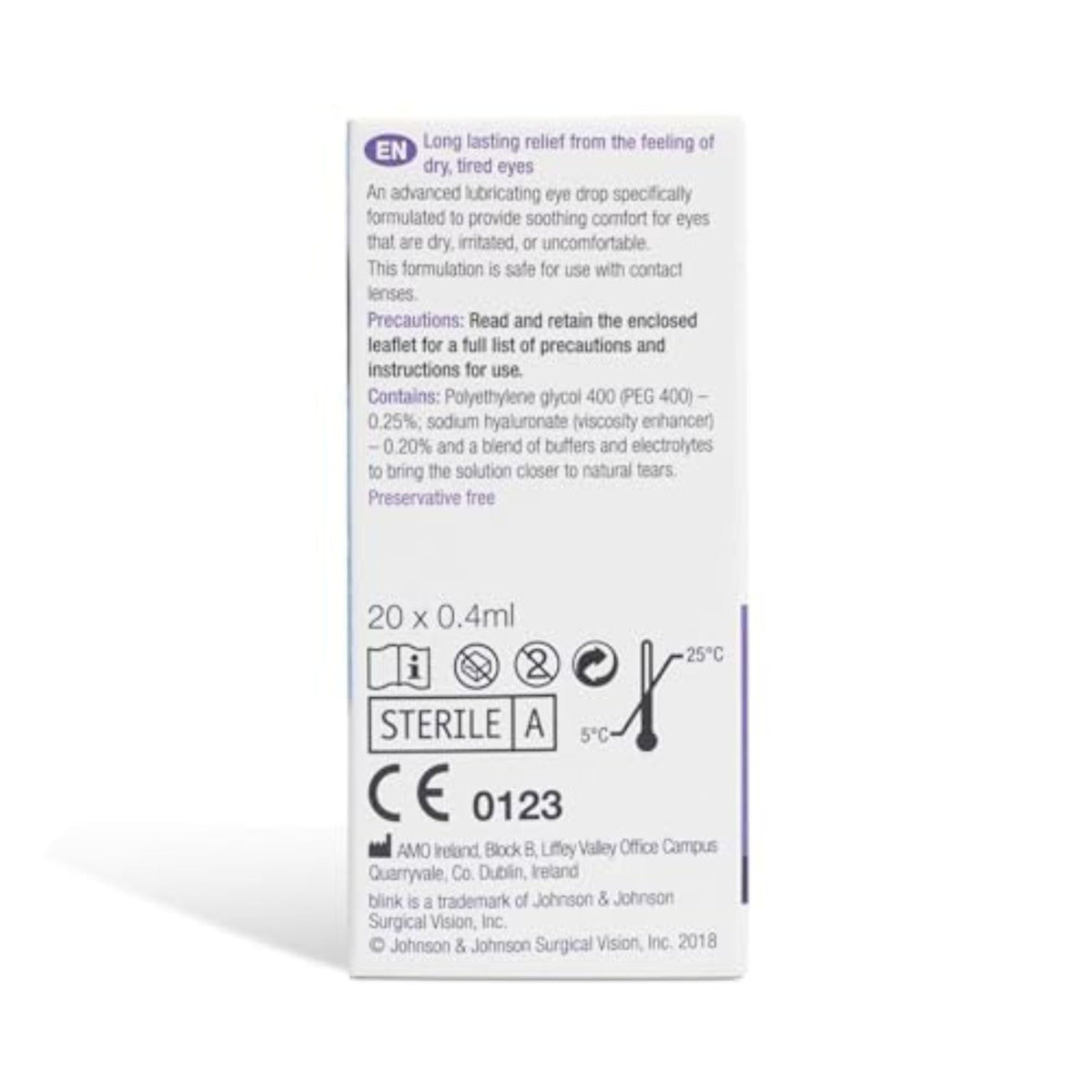 Blink Intensive Eye Drops for Dry Eyes, 10 ml