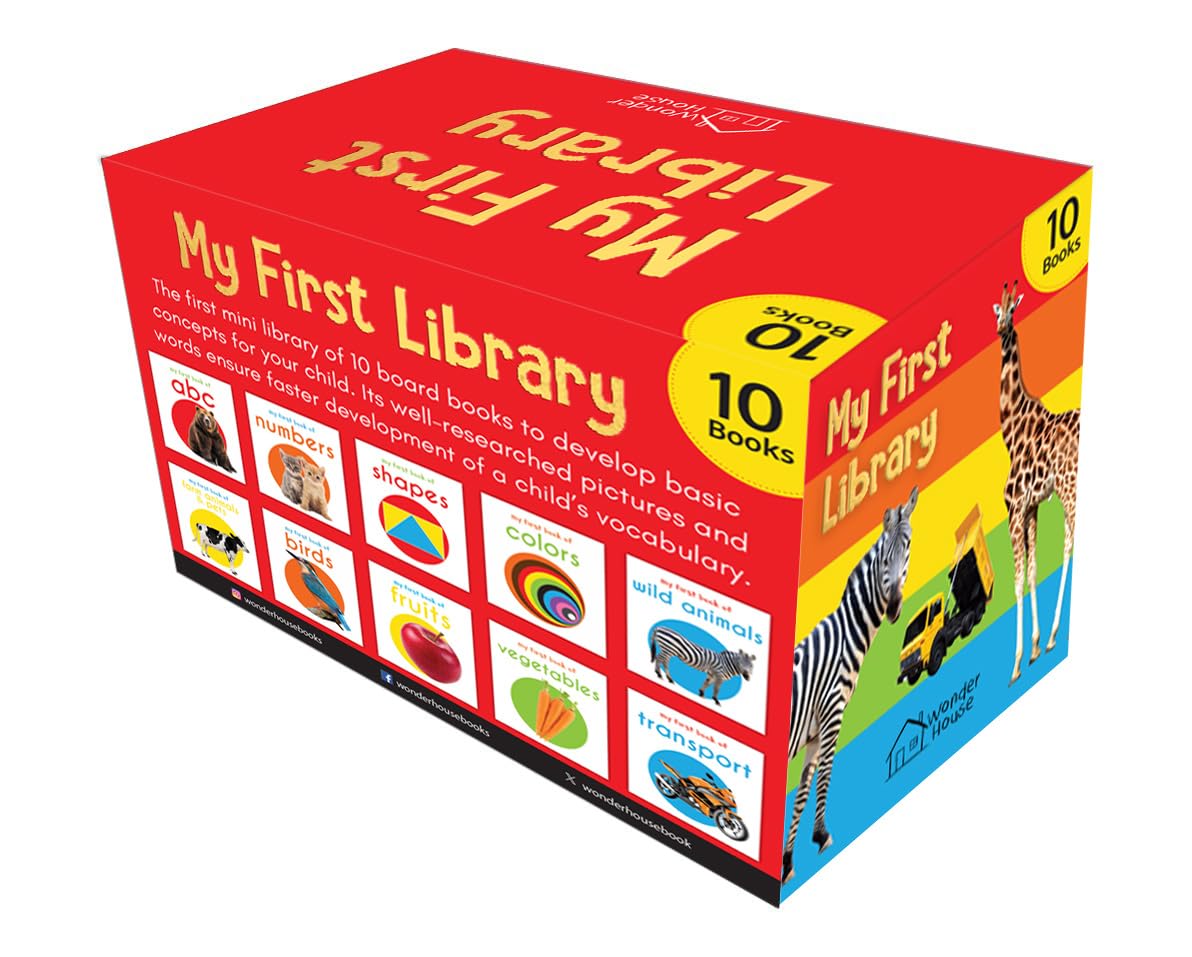 My First Library: Boxset of 10 Board Books for Kids: Boxset for Kids (Pack-1) (Early Learning)