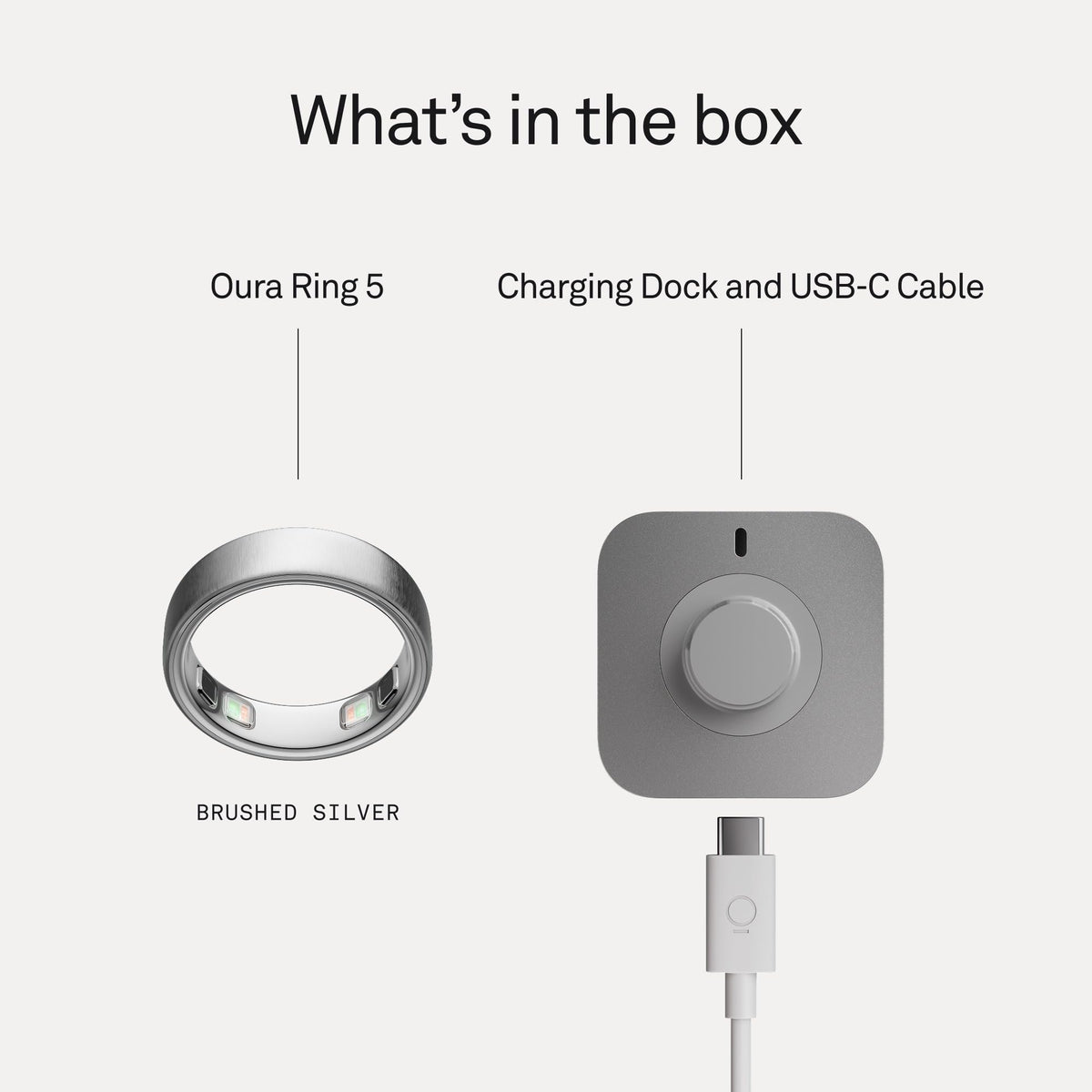 Oura Ring 5 Silver - Size 11 - Size Before You Buy