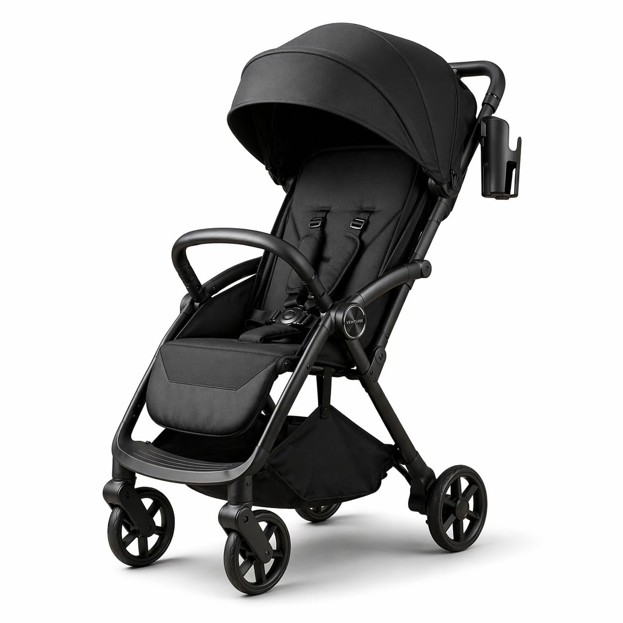 Venture Avio Stroller – Lightweight Compact Pushchair for Toddlers up to 4 Years – Travel Baby Stroller with Raincover, Cup Holder, Large Basket (Truffle)