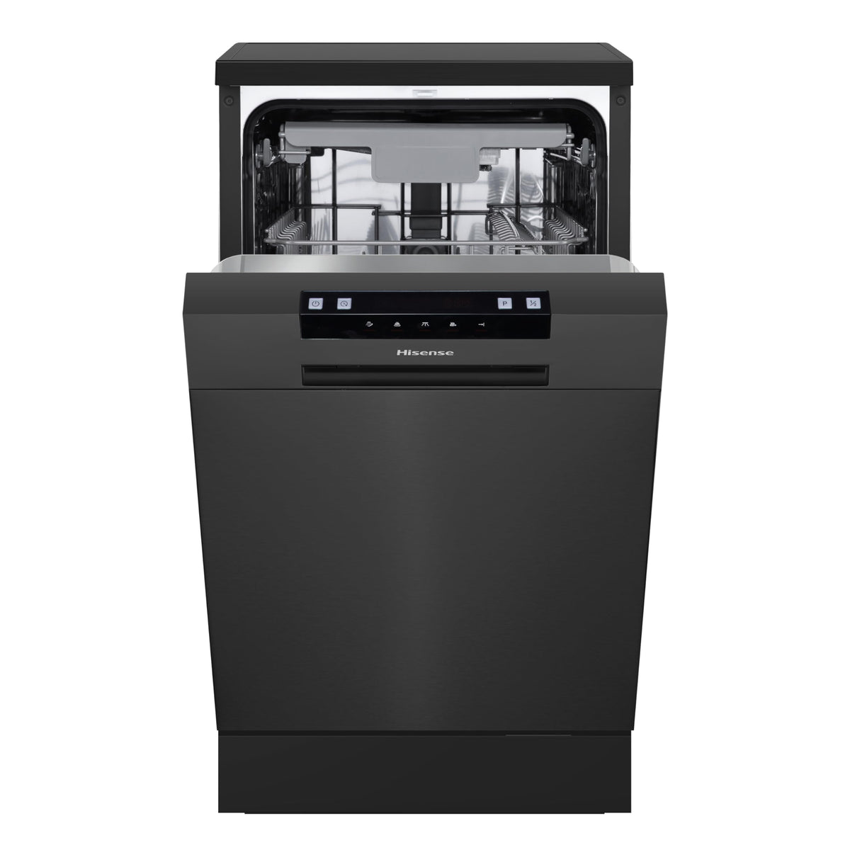 Hisense HS523E15WUK Slimline 10 Places Free Standing Dishwasher White with 30 Minutes Quick Wash [Energy Class E]