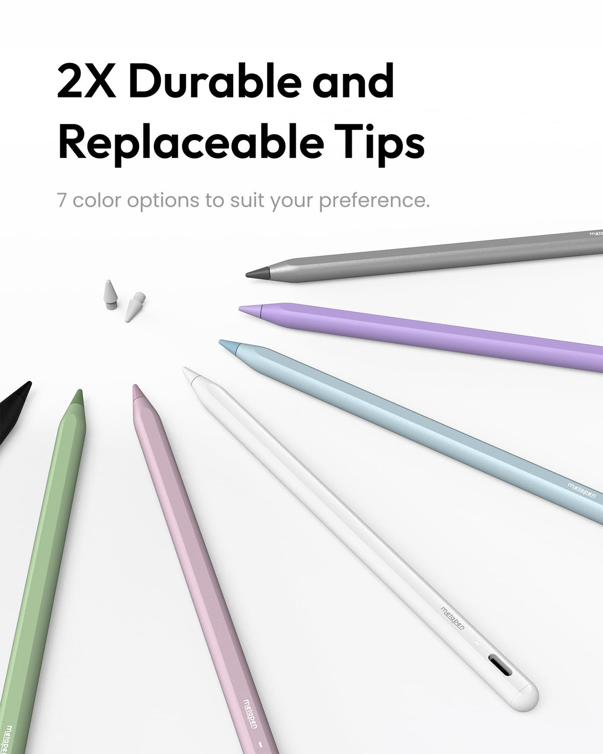 Metapen Pencil A8 for iPad 2018-2026, (2X Faster Charge), Pixel Precision