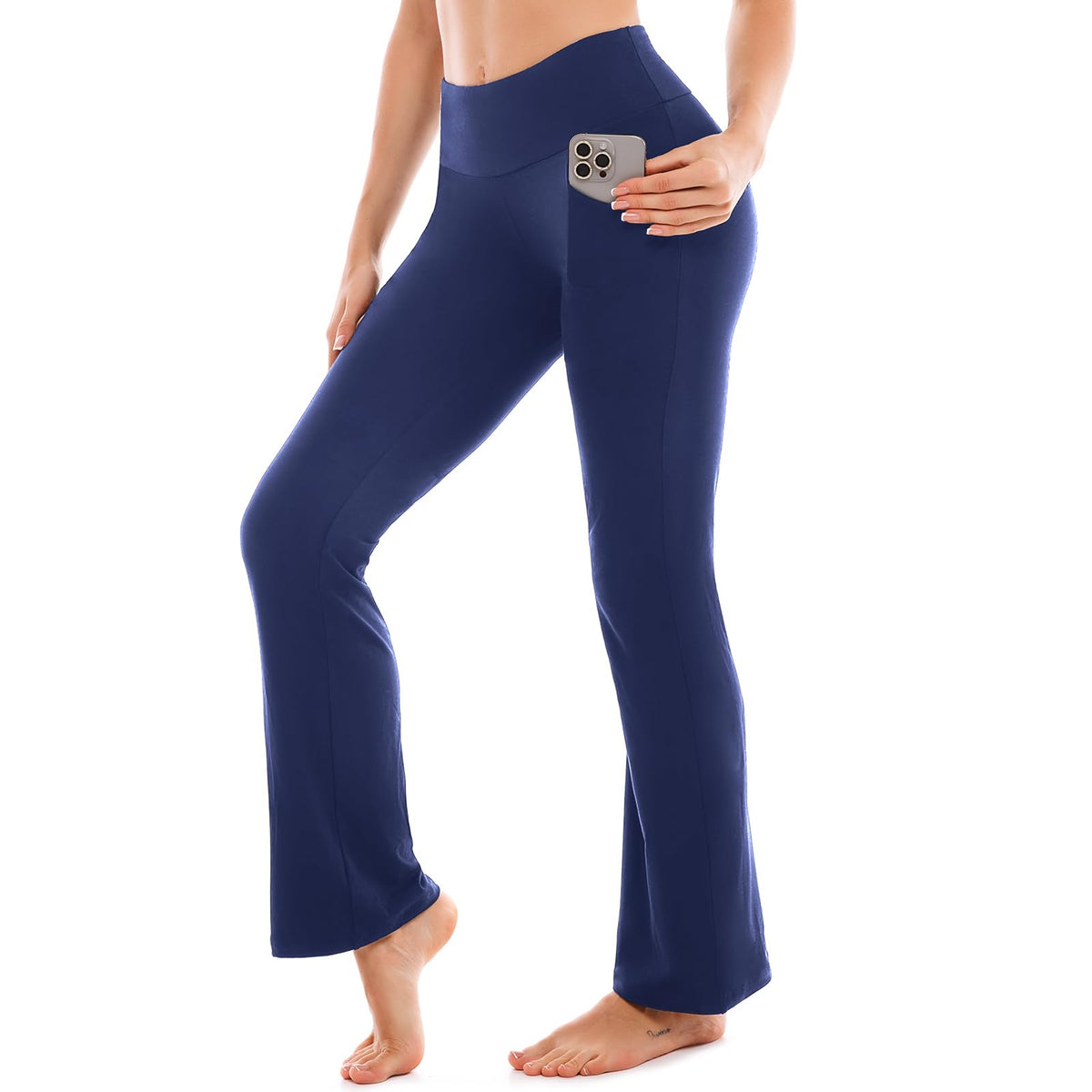 SINOPHANT Yoga Pants for Women Flared Leggings High Waisted Bootcut Trousers Womens Gym Wide Leg Workout Stretchy