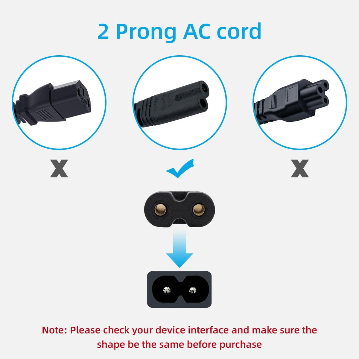 Mcbazel 3M UK Power Cable (IEC320C7 to BS 1363) C7 Figure 8 Power Lead,PS4 Power Cable,Kettle Lead/Power Cord compatible with Samsung LG Philips Toshiba TV/Printer/PS4/PS3/PS5