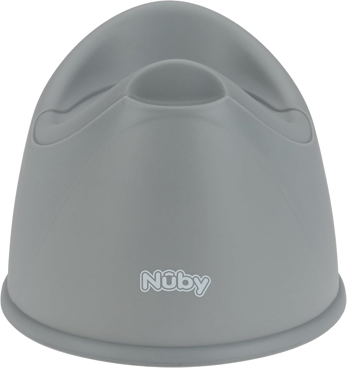 Nuby Beginner's Potty Training Seat with Removable Bowl and Integrated Splash Guard, Fun Transition to The Big Toilet, Non-Slip Base, Gray