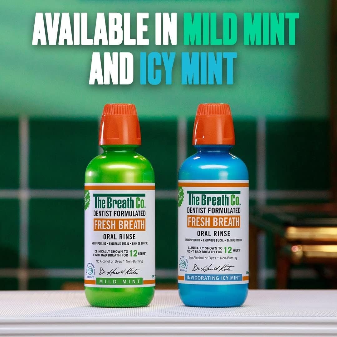 The Breath Co. ICY Mint Mouthwash, 12 Hours Fresh Breath, 500ml