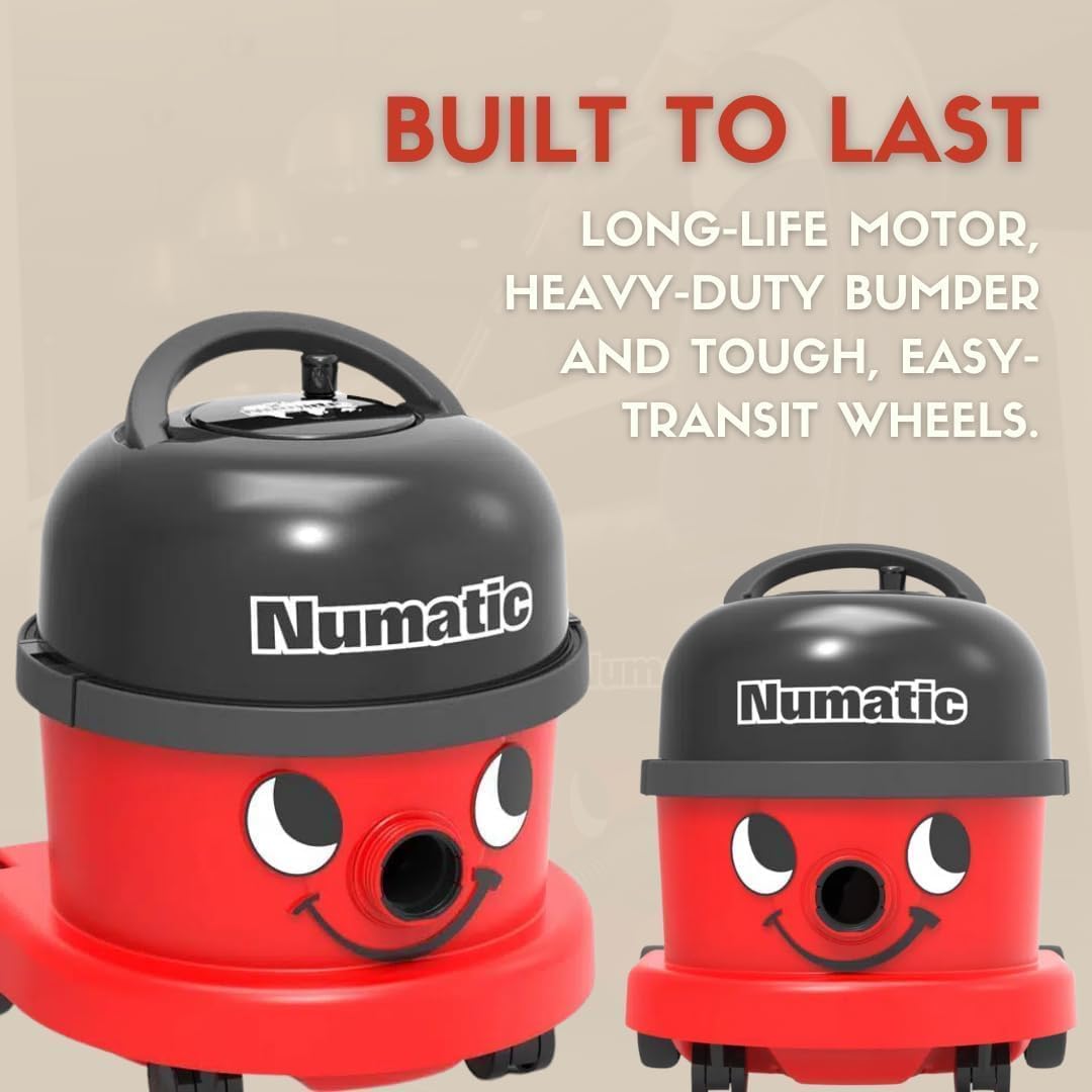 Numatic NRV240-11 Henry Vacuum Cleaner 620W 9L Commercial Dry Red - 3 Years Warranty - 2026 Model