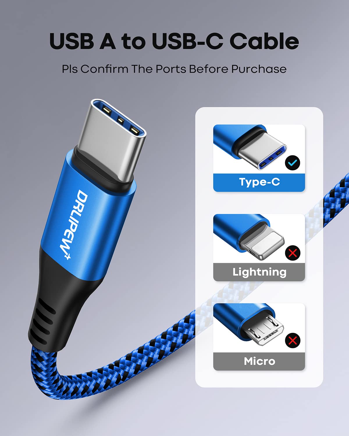 USB C Charger Cable 3M 3Pack,Extra Long USB to USB C Fast Charging Cable Braided,3A USB Type C Lead Fast Charge Compatible with Samsung Galaxy S21 S22 Plus S23 S20 S10,A54 A21s A20e,Xperia,PS5,Switch
