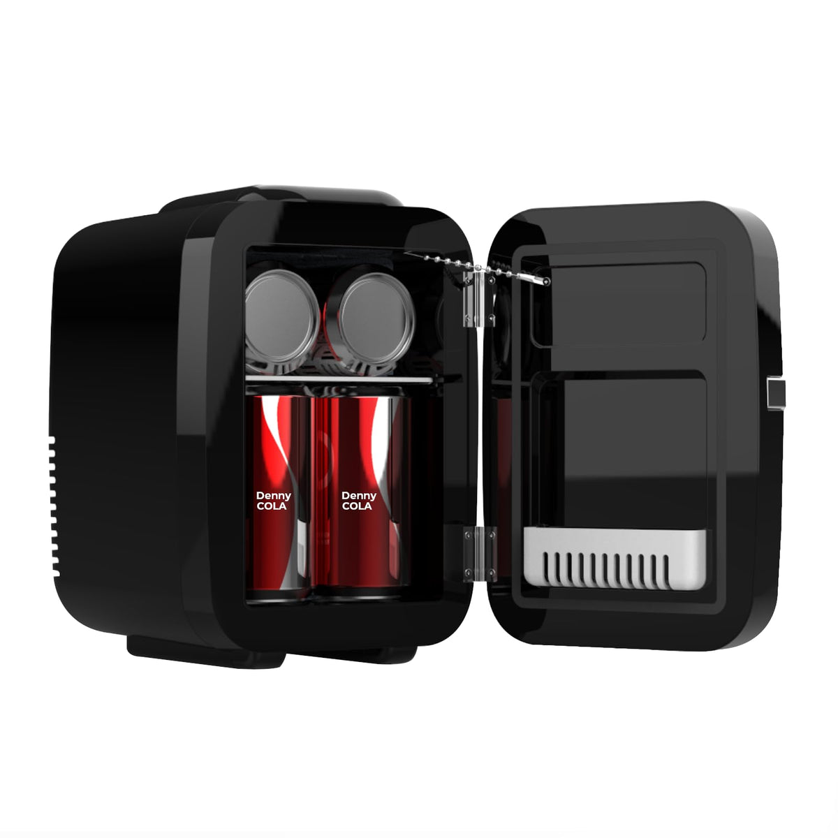Crystals Mini Fridge, 10L Table Top Small Fridge Cooler & Warmer for Car Bedrooms Desk Office, 12V DC - 220 AC, Energy Efficient (Black)