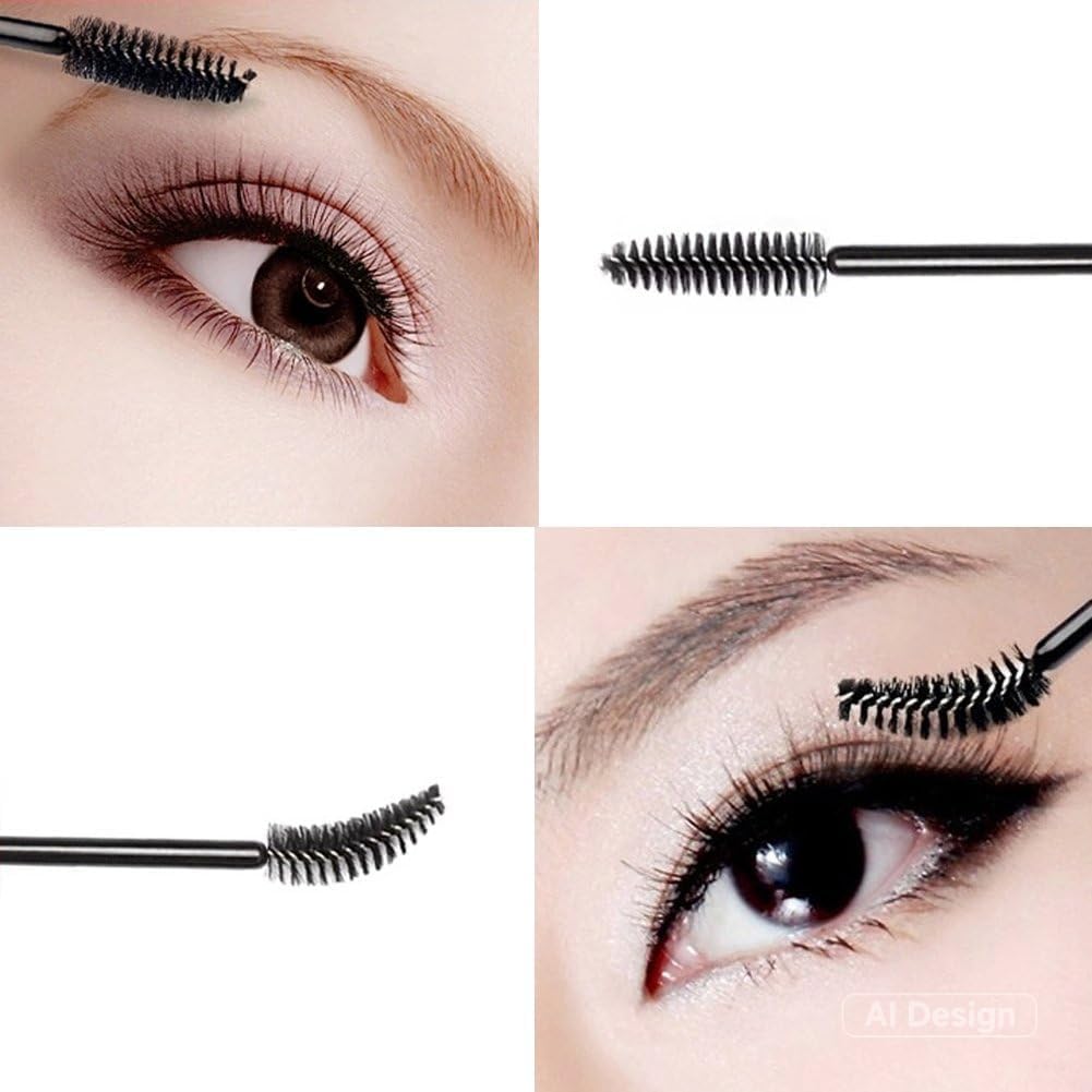 G2PLUS 100 PCS Black Disposable Eyelash Brushes Spoolies: