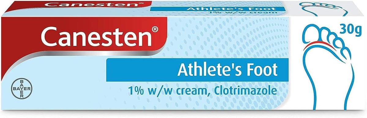 Canesten Athlete’s Foot Antifungal Cream 1%, 30g