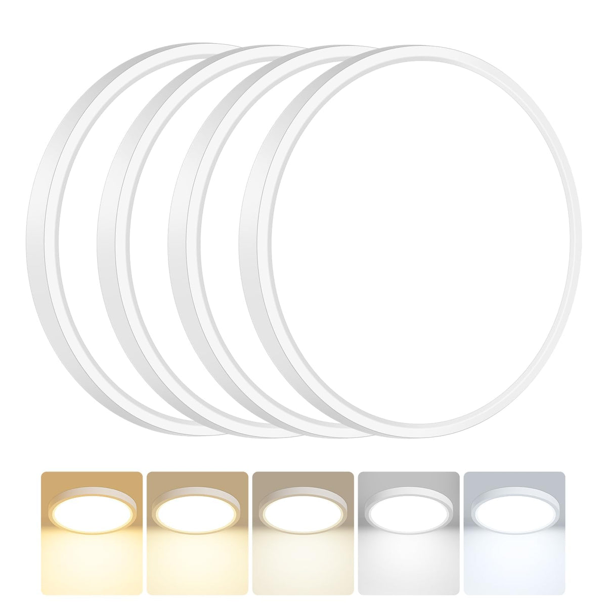 Peasur Bathroom Light, 3000K/3500K/4000K/5000K/6500K 5 Color Temperature