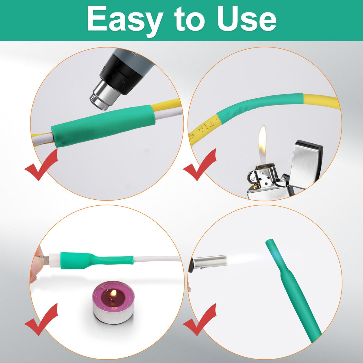 ASHINER Clear Heat Shrink Tubing Kit - 580Pcs EVA Material in 11 Sizes - Ideal for Electrical Insulation, Repairs, and Wire Connectors with User-Friendly Design and Storage Case