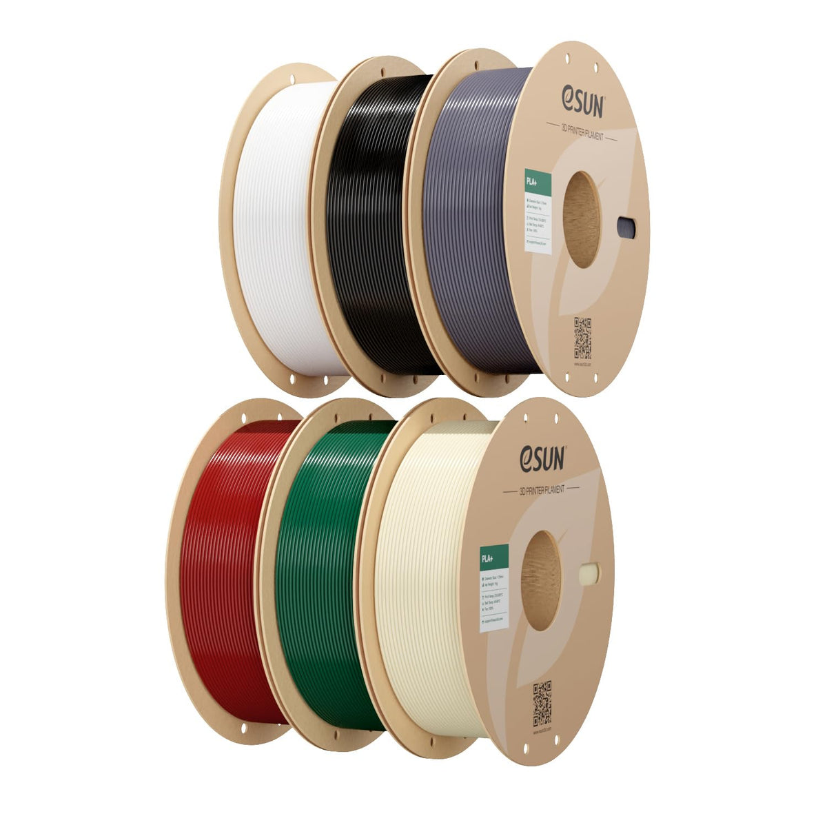 eSUN PLA+ 3D Printing Filament 1KG(2.2lbs), Enhanced Toughness, Cold White