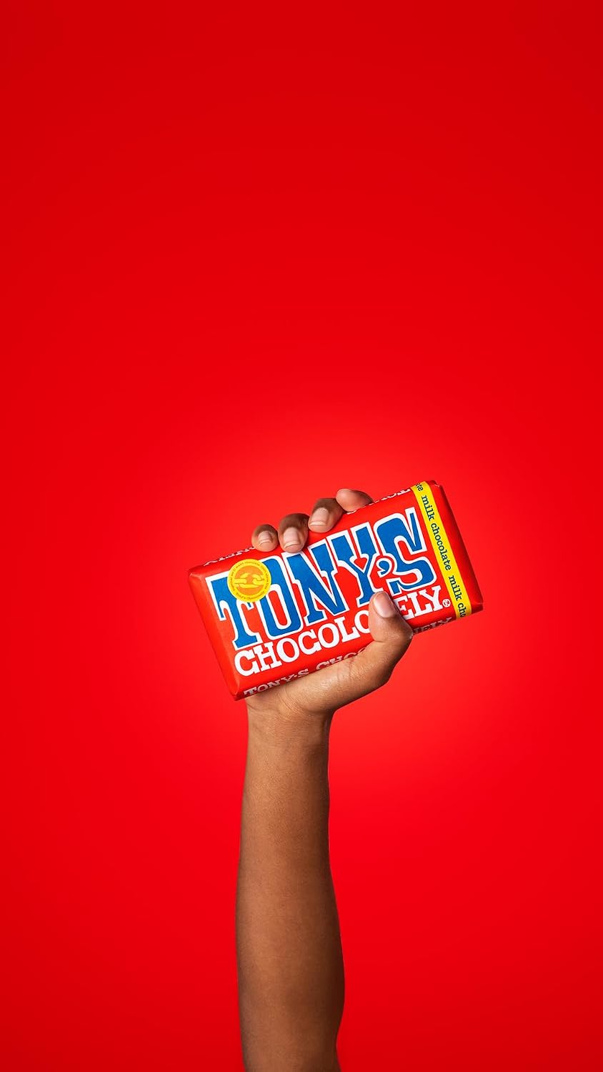 Tony's Chocolonely Milk Chocolate Bar - 180g Belgian Fairtrade Chocolate, Gift, 32% Cocoa, Vegetarian