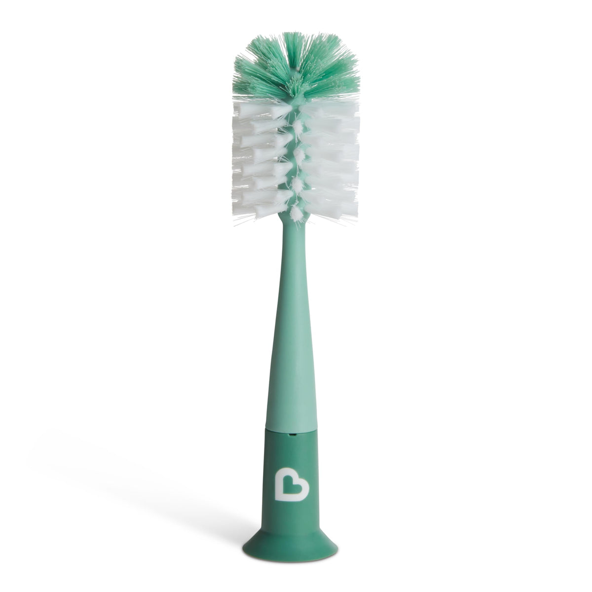 Munchkin 1 Pack Bristle Bottle Brush for Baby Cups | Built-in Teat | Grey