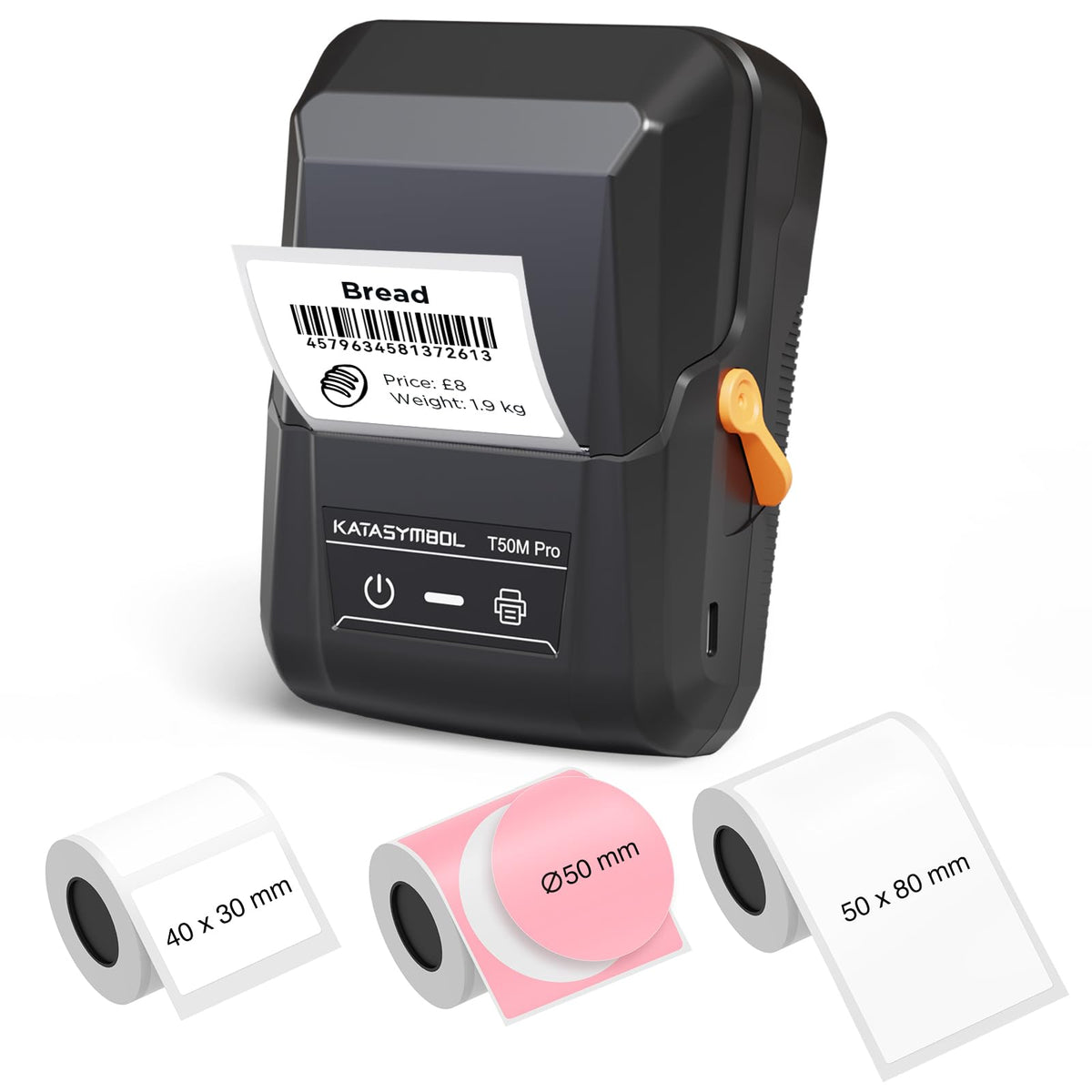 SUPVAN T50M Pro Bluetooth Label Maker Machine with Tape, Black