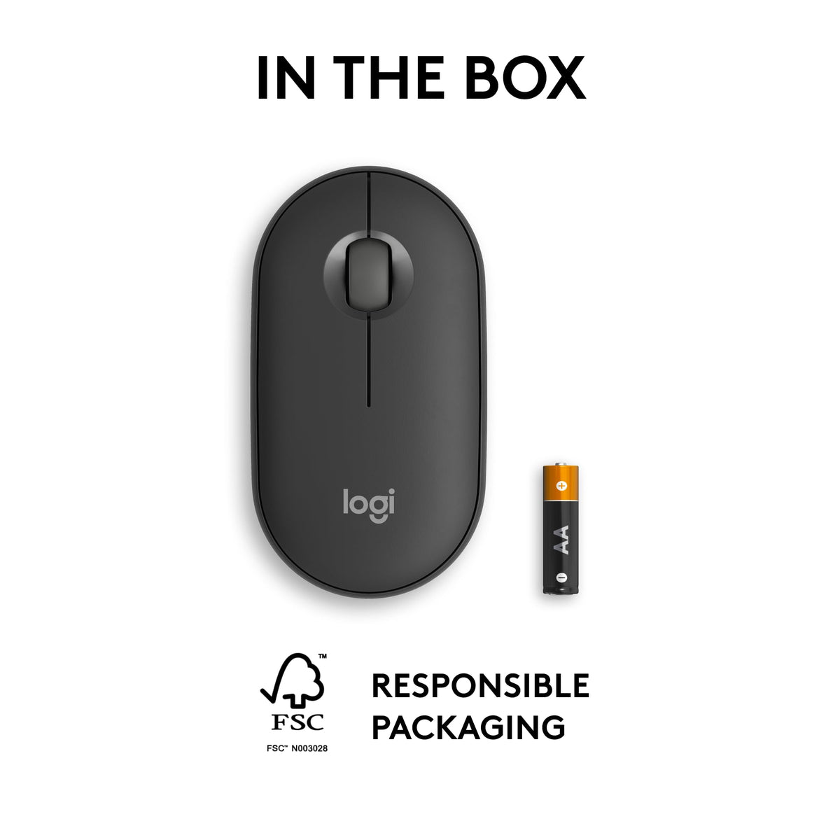 Logitech Pebble Mouse 2 M350s Slim Bluetooth Wireless Mouse