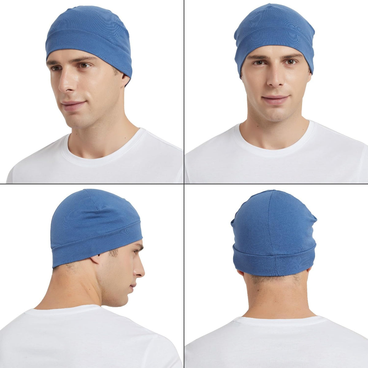 EINSKEY 100% Cotton Skull Caps for Men, Multipurpose Daily Wear Beanie Hat