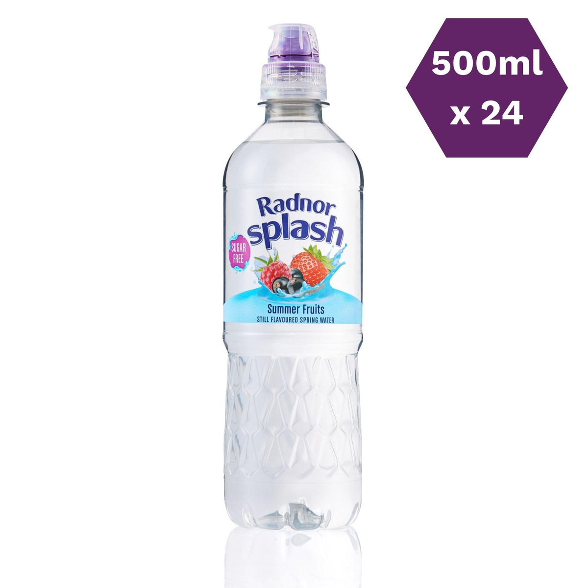 Radnor Splash Flavoured Water Sugar Free 500ml - Pack of 24 (Strawberry)