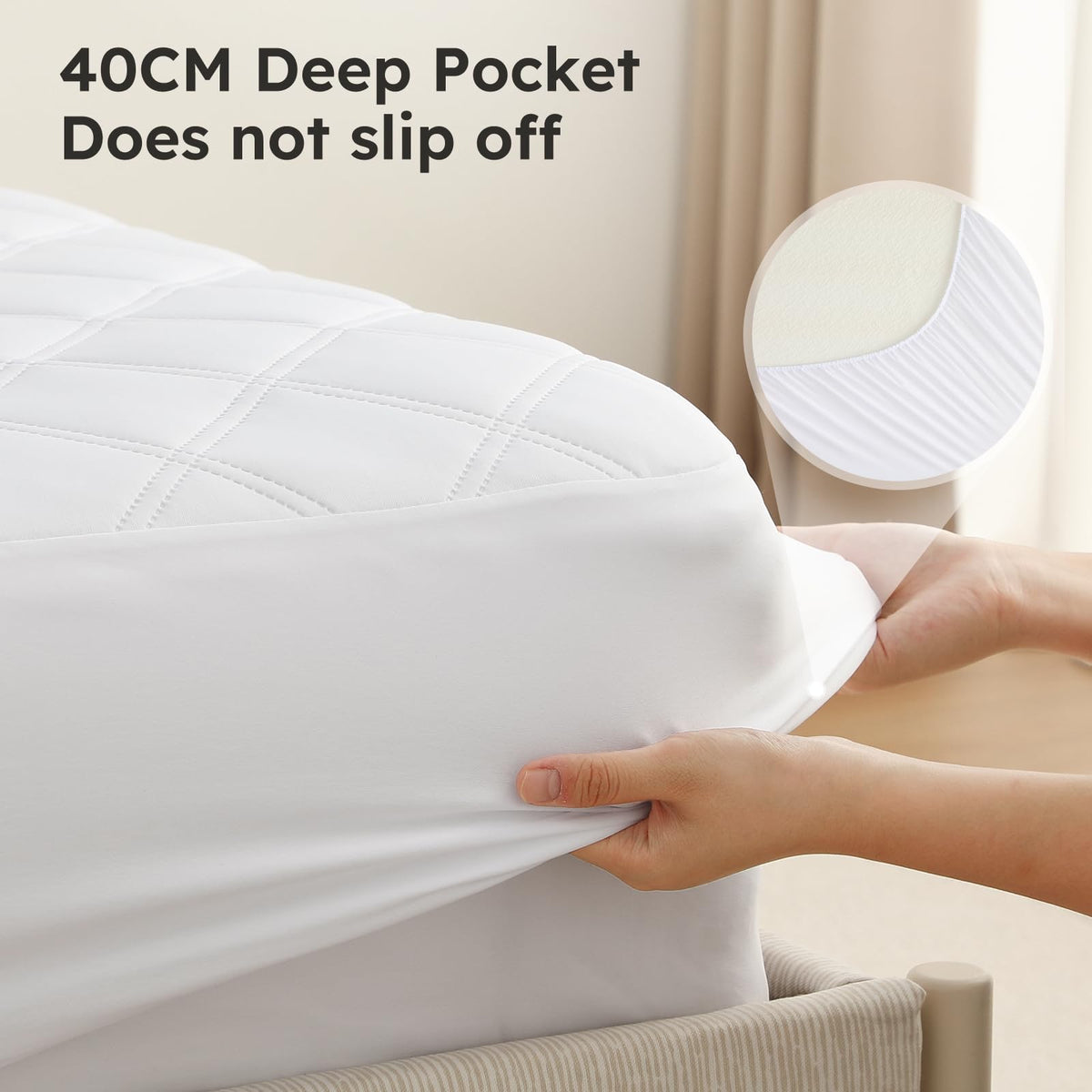 Yoofoss Waterproof Mattress Cover - Fitted Crib Mattress Protector - Hypoallergenic Baby Bed Sheet (60 X 120CM)