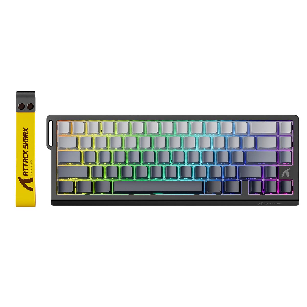 ATTACK SHARK X68 HE 8000Hz Rapid Trigger Keyboard, 0.01mm RT Accuracy Wired Gaming Keyboard with Magnetic Switch, Adjustable Actuation, Rapid Trigger, Snap Tap, RGB Lighting for PC/Mac, Black