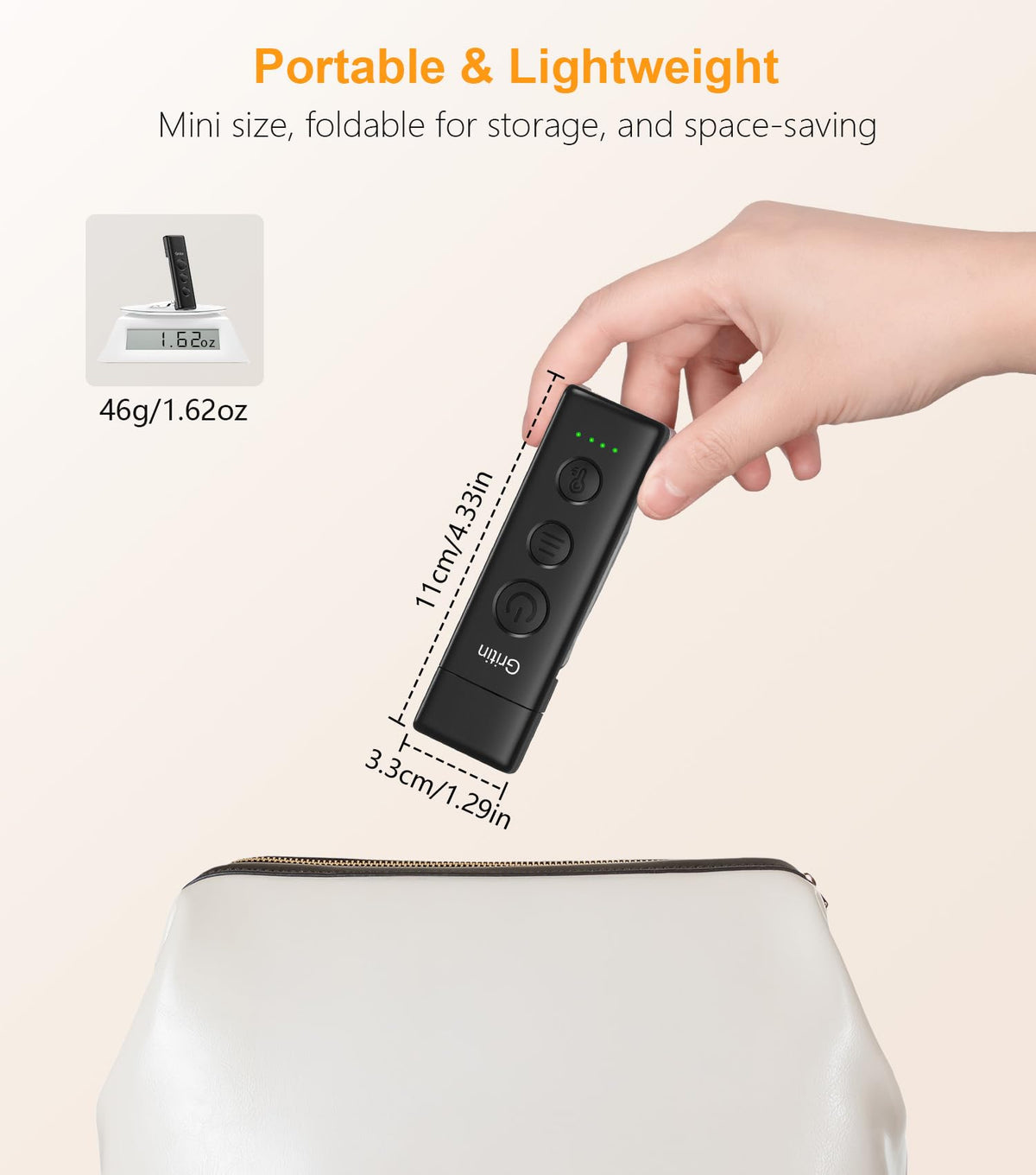 Gritin Book Light Rechargeable, Reading Light Lamp Clip on Book for Reading