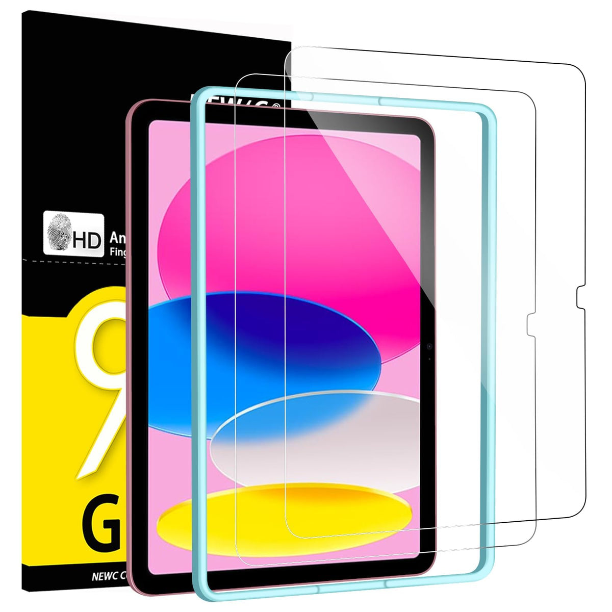 NEW'C for iPad Air 5/4, iPad Pro 11-inch Screen Protector Tempered Glass
