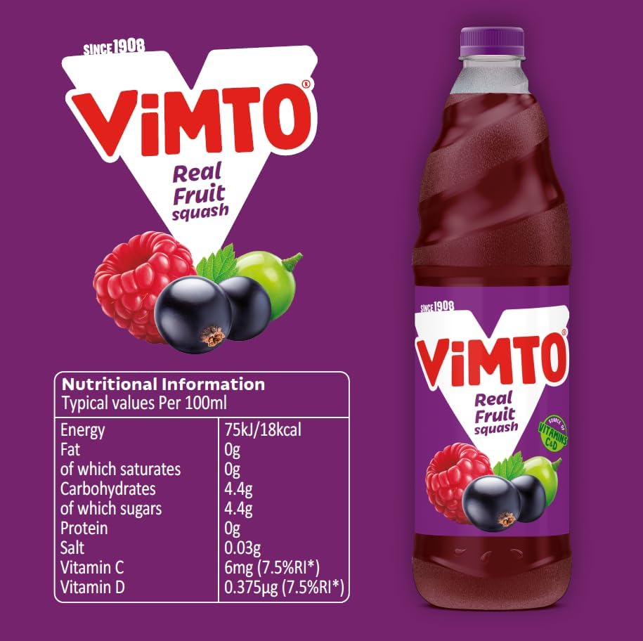 Vimto Squash, 1 l (Pack of 1) - Packaging May Vary