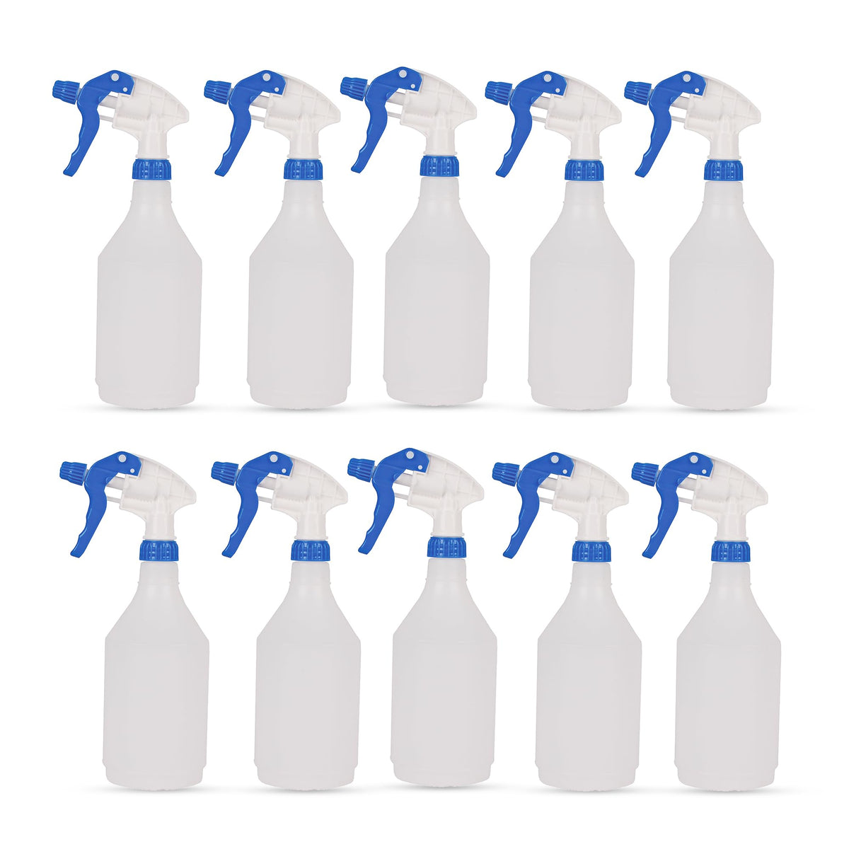 DCS Pack of 10 Plastic Water Spray Bottles for Cleaning 750ml – Hand Trigger Empty Spray Bottles for Gardening and Home Cleaning – Heavy duty Industrial Refillable Mist Spray Bottle (Red)