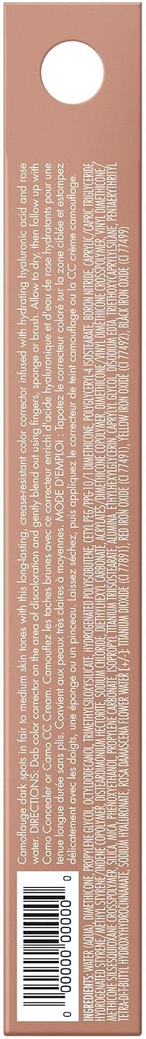 e.l.f. Camo colour Corrector, Hydrating & Long-Lasting Colour Corrector For Camouflaging Discolouration, Dullness & Redness, Vegan & Cruelty-Free, Peach
