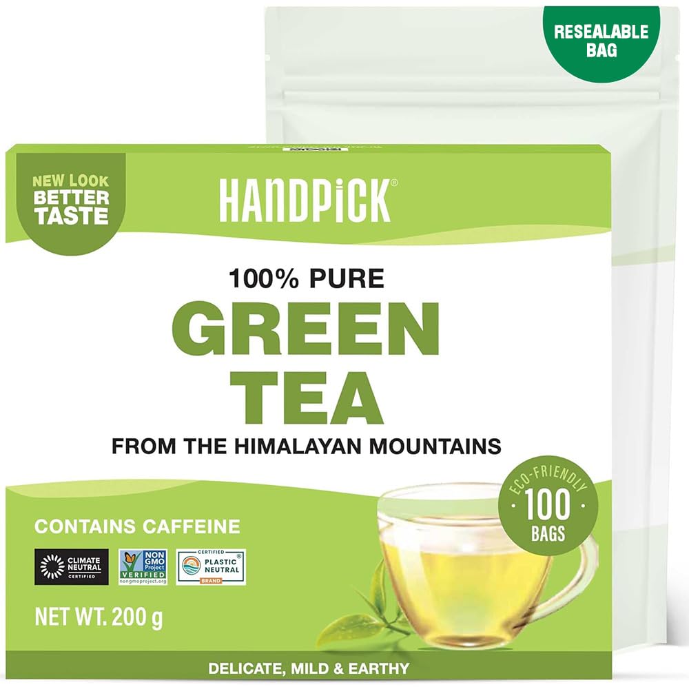 HANDPICK, Spearmint Tea Bags (100 Count), Spearmint Leaf Tea Bags